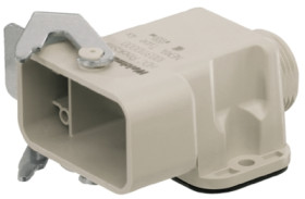 Surface mount housing, size HQ, plastic, PG16, angled, cross bow locking, IP65, 1003110000