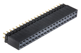 Gniazdo PCB 40 -pinowe 2 -rzędowe raster: 2.54mm Gniazdo podniesione Żeński Proste Przewlekany