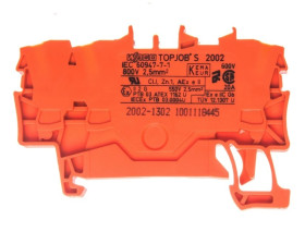 Złączka szynowa 3-przewodowa 2,5mm2 pomarańczowa 2002-1302 TOPJOBS