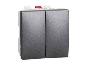 UNICA CLASS Wyłącznik podwójny świecznikowy bez ramki montażowej grafit MGU3.211.12 SCHNEIDER ELECTRIC