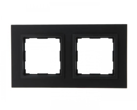 VENA2 Ramka dwukrotna tworzywo lakierowane (barwione) czarny mat 520982