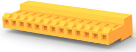 Socket housing, 13 pole, pitch 3.96 mm, straight, orange, 4-640426-3