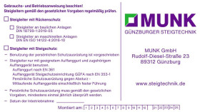 MUNK Günzburger Steigtechnik 019107 Naklejki identyfikacyjne 1 szt.