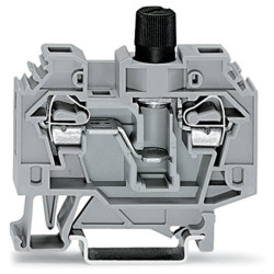 WAGO 282-120 13mm 2-conductor Fuse &#xBC;x1in Terminal Block Grey AWG 24-10