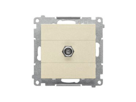 SIMON 55 Gniazdo antenowe typu „F” pojedynczy szampański mat TASF1.01/144 KONTAKT SIMON