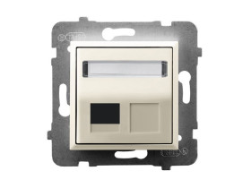 ARIA Obudowa gniazda pojedynczego typu Keystone skośna ecru GPK-1US/p/27 OSPEL