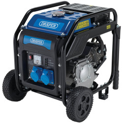 Draper 98683 Petrol Open Frame Inverter Generator with Wheels, 3800W