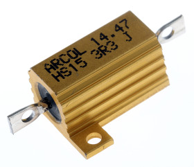 Rezystor do montażu w obudowie 3.3Ω 15W ±5% Arcol ±100ppm/°C drutowy Osiowe