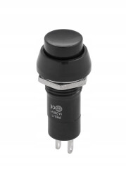 12mm 2-pin 2A ON-OFF Button Switch PBS-11A, Round, Black