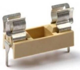 Open fuse holder, 5 x 20 mm, 6.3 A, 250 V, PCB mounting, 503400