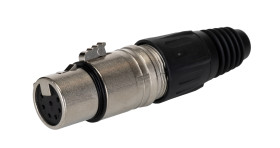 Złącze XLR 7 -pinowe Montaż na kablu XLR Żeński Czarny, srebrny