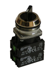 Przełącznik 2 położeniowy pokrętło 30mm czarny 2Z 2R bez samopowrotu W0-NEF30-TPA 2X2Y S