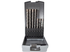 Zestaw wierteł do betonu SDS-Plus ABRABORO 4-ostrzowe (od fi 6 do fi 12) AB16990444 ABRABORO