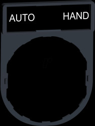 ZBY2364 Legend holder 30x40 mm, for Ø 22-mm devices, with AUTO-HAND sign