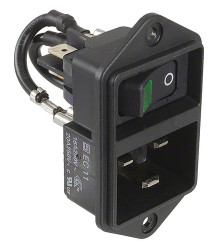 Złącze IEC IEC C20 Montaż na panelu Męski 16A Prosty liczba bezp None Szybkozłączne Schurter