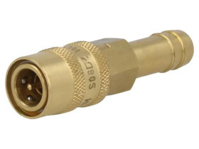 S06DZ-WO10 Szybkozłącze prosta,z zaworem max.10bar mosiądz D: 10mm