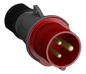 Złącze przemysłowe - zasilające 16A Wtyczka 415 V 2P+E Amphenol Industrial Czerwony IP44