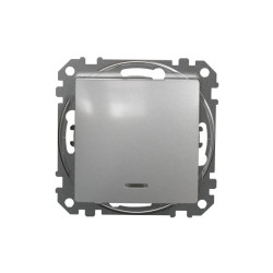 Łącznik krzyżowy z podświetleniem, srebrne aluminium, Sedna Design i Elements SDD113107L