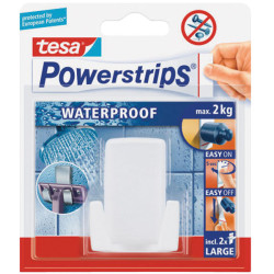 tesa&#xAE; 59703 White Waterproof Self-Adhesive &amp; Removable Razor Holder