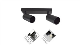 Lampa Spotlight Fargo 2Xgu10 Czarna