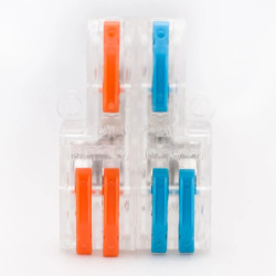 Szybkozłączka przelotowa 4-2x0,8-4mm2 transparętna -50 szt