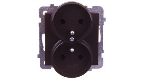 Sonata Gniazdo Podwójne Z/U Czekoladowy Metalik Gp-2Rrz/M/40