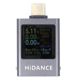 HDC-085C miernik portu USB-C napięcia prądu mocy PD3.1 QC3.0 kolorowy wyświetlacz