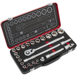 Sealey AK7924 Premier Platinum Socket Set 1/2&quot;Sq Drive 24pc