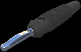 4 mm plug, screw connection, 1.5 mm², CAT O, black, 930058100