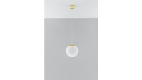 Plafon Z Serii Omi Kolor Czarny, Biały Szklany Klosz, Źródło 1*G9 - 1186 Zuma...