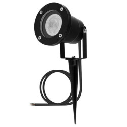 Lampa Ogrodowa Wbijana LED GU10 IP65 WODOSZCZELNA Czarna z Przewodem 25cm HORTI LUMILED