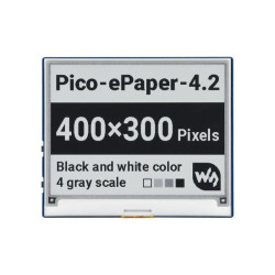 4.2" E-Paper Display Module for Raspberry Pi Pico (Black/White) (400×300)