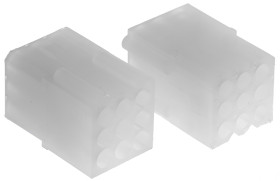 Obudowa złącza 9-pinowe 3-rzędowe raster: 3.68mm Molex Żeński Montaż na kablu STANDARD .062" Zaciski PC Tail męskie