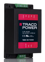 Przetwornica DC-DC, 60W, Uwe 80→ 160 V dc, Uwy ±24V dc, Iwy 1.2A Nie, TRACOPOWER Nie