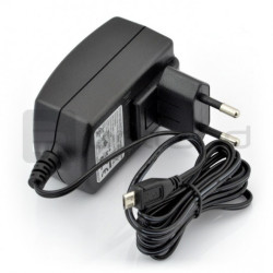 Zasilacz microUSB 5V 2A Raspberry Pi 2/B+/Zero oryginalny T5582DV - czarny