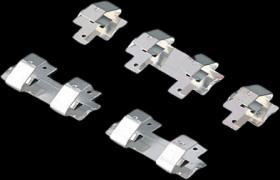 Contact spring kit, 4 x AA, straight, steel, metal, for A9174004, A9161001