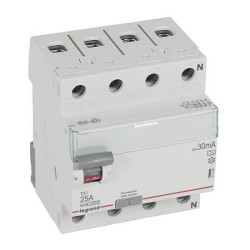 Legrand 411764 TX3 RCCB 25A 400V A Type for AC/DC Fault Currents