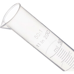 Rapid ECH0354C Cylinder Measuring Graduated-Hexagonal, Cap. 50ml, Polypropylene