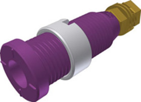 2 mm socket, screw connection, mounting Ø 8 mm, CAT III, purple, 975454709