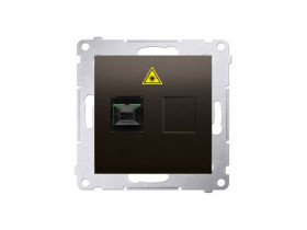 SIMON 54 Gniazdo światłowodowe / optyczne pojedyncze SC/APC (moduł) brąz mat DGS1.01/46 KONTAKT SIMON