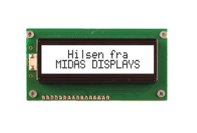 Wyświetlacz monochromatyczny LCD, , Alfanumeryczny, Midas