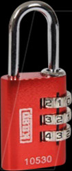 K10530REDD Combination lock, 3 rows of numbers, 30 mm, red