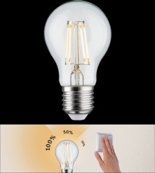 28570 LED lamp E27, 5 W, 470 lm, 2700 K, dimmable