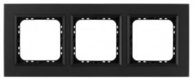 SONATA Ramka potrójna czarne szkło szronione R-3RGC/79/33