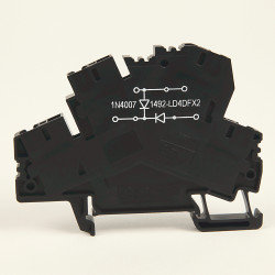 Kostka zaciskowa na szynie DIN Allen Bradley 26 → 10AWGZacisk sprężynowy 1492 25 A, 30 A, 32 A 500 V, 600 V