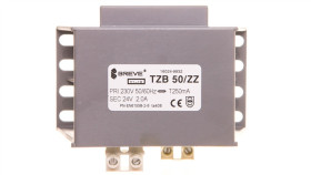 Transformator 1-Fazowy Bezpieczeństwa Tzb 50/Zz 230/ 24V 2,08A, Ta 40,...