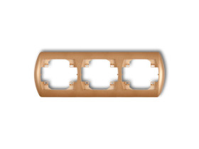 TREND Ramka pozioma 3 potrójna złoty metalik 8RH-3 KARLIK