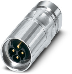 Plug, M17, 8 pole, crimp connection, screw locking, straight, 1242354