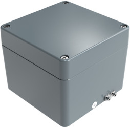 Aluminum EX enclosure, (L x W x H) 100 x 100 x 81 mm, gray (RAL 7001), IP66, 251010080