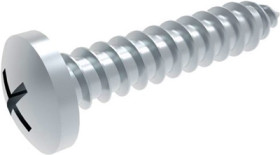 Pan head screw, PH cross slot, Ø 3.5 mm, 6.5 mm, steel, galvanized, DIN 7981/ISO 7049, BYB-3-14H5671